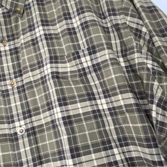 L.L Bean Men’s Flannel Long Sleeve  Button Down. Size XXL. Green. - Picture 4 of 6